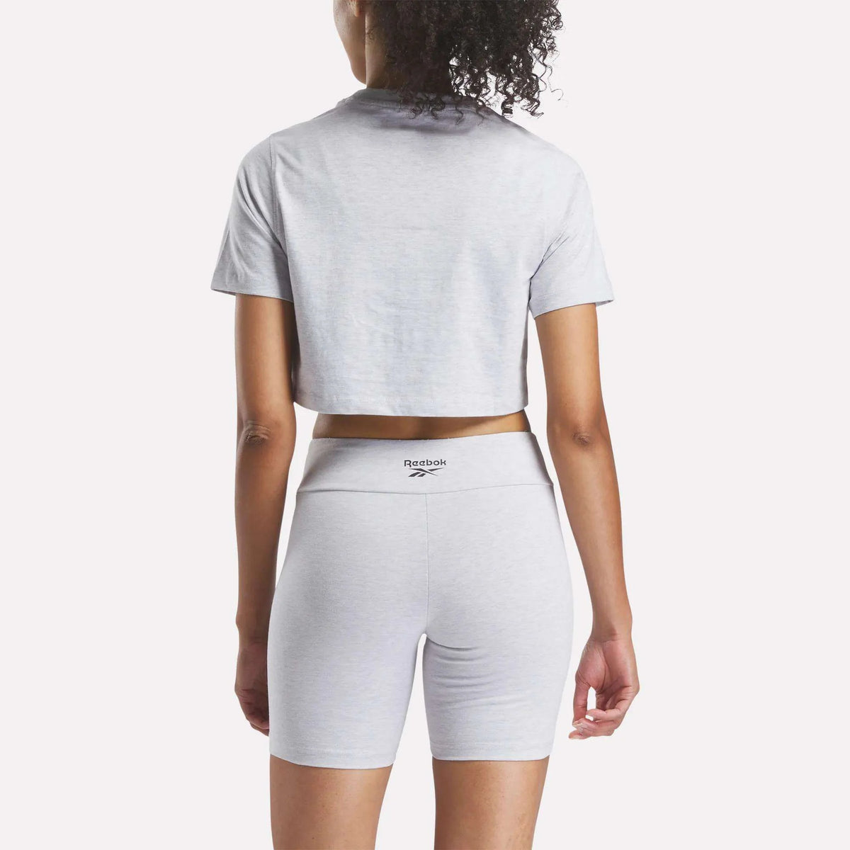 Women's Two-Color Logo Crew Cropped Short Sleeve Tee